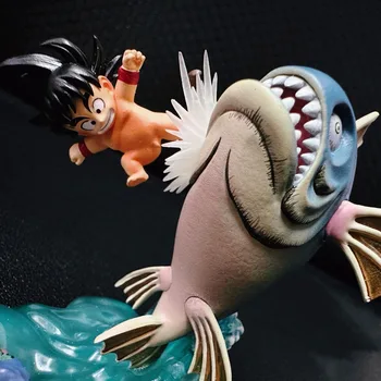 Figura de Dragon Ball Z de 6,5 cm/2,55 pulgadas, figura de Goku, escenas clásicas de la infancia, estatua de PVC, juguetes de modelos coleccionables, regalos