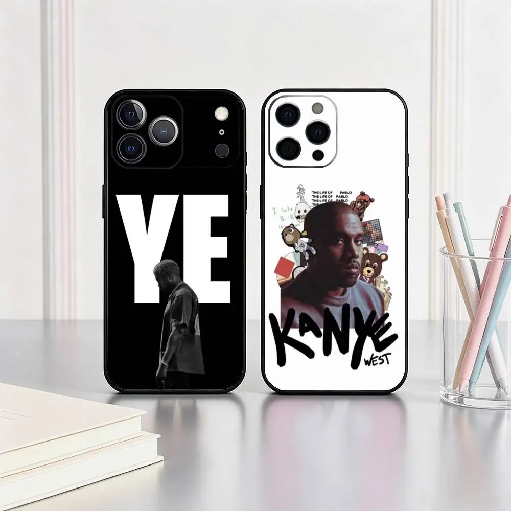 Coque de téléphone en silicone souple Ye K-Kanye W-West pour iPhone 17 16 15 14 13 12 11 X XR Plus Pro Max Plus – Cadeau