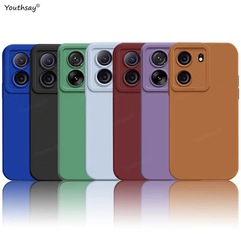 Soft Original Liquid Silicone Back Case, Capa para Xiaomi, Redmi 13C, Fundus, Camera Protector, Novo