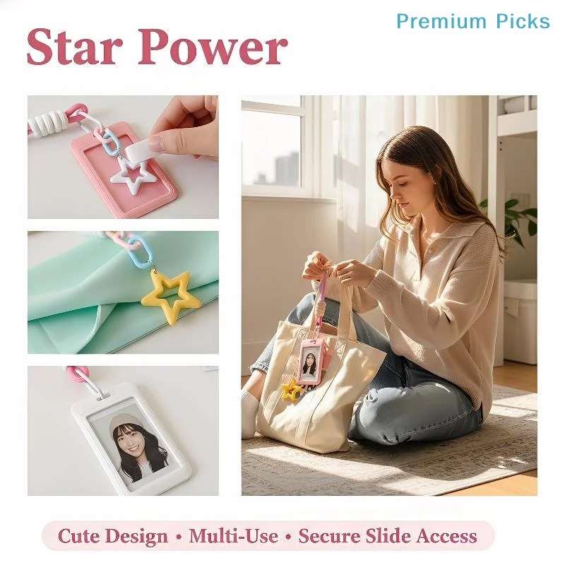 portableProtective Card Holder Bag for  Kpop Photocards Keychain Slide Type Compact Anti-Lost Organizer