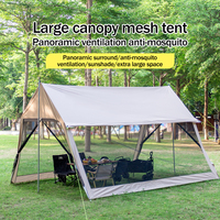 210D Outdoor 6-10p family camping anti-mosquito large canopy Portable folding tent sun protection waterproof beach park