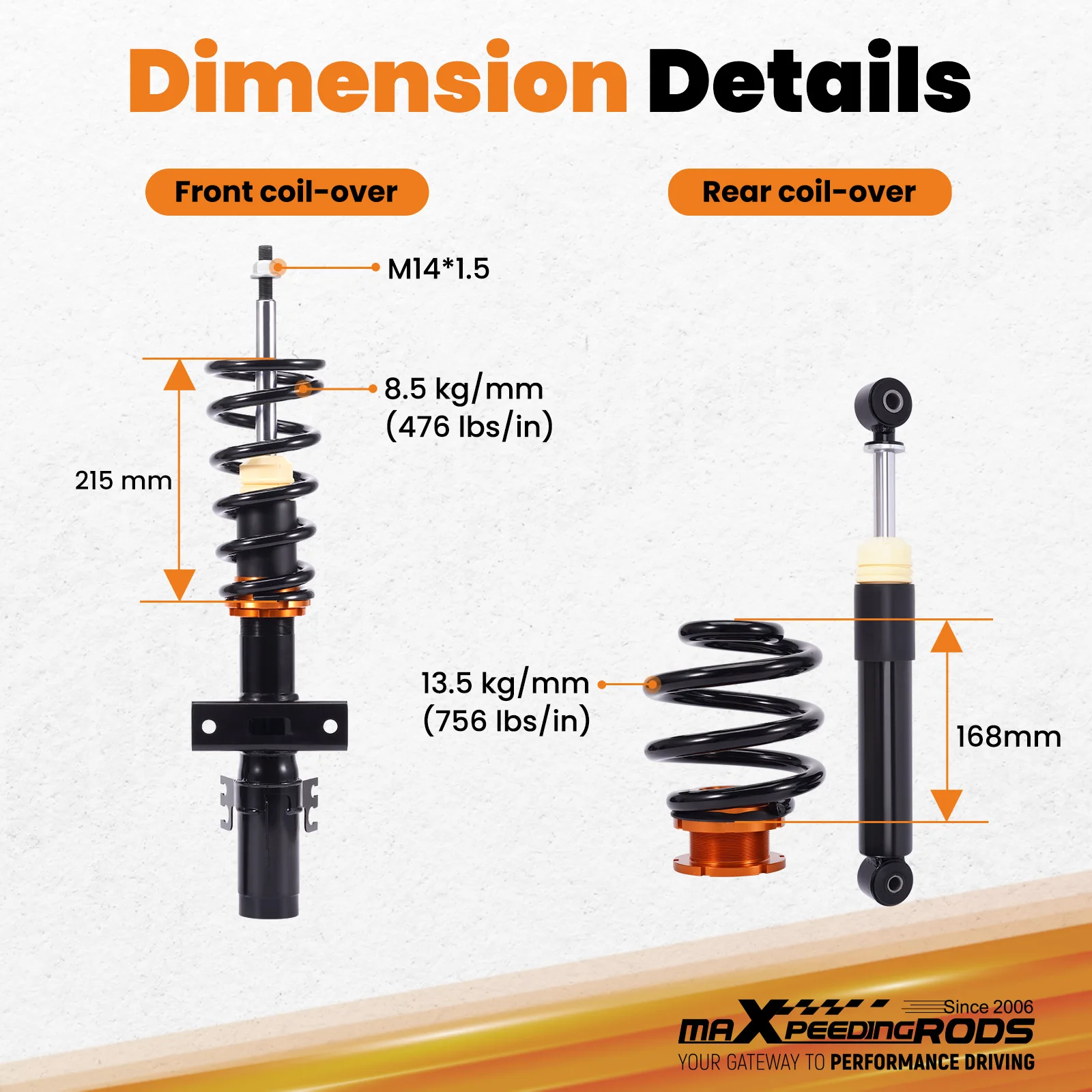 Coilover Suspension Kit for VW Transporter T5 T6 T26 T28 T30 Kombi Multivan view 5