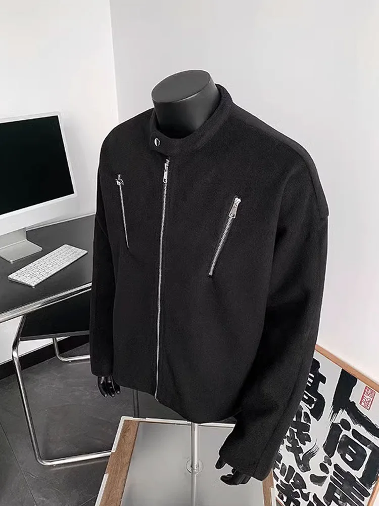 

Свободный джат в стиле ретро с несколькими молниями для мужчин, осень-зима, модная брендовая универсальная верхняя одежда высокого класса