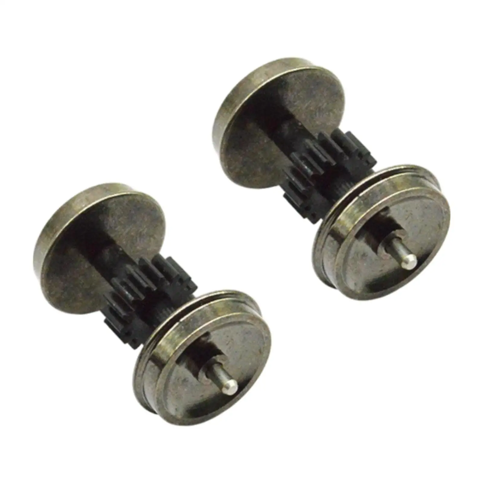 2 Pieces HO Scale Metal Wheels Modified for 1:87 Model Trains Hobby Building