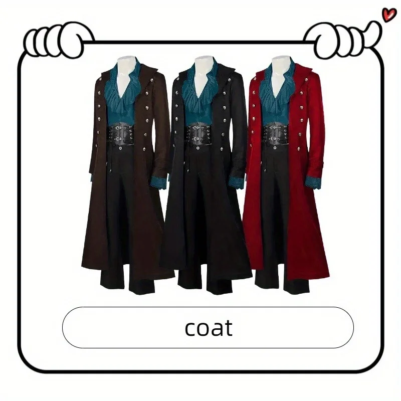 

Готическое пальто в стиле стимпанк — индивидуальная куртка викторианской эпохи на Хэллоуин