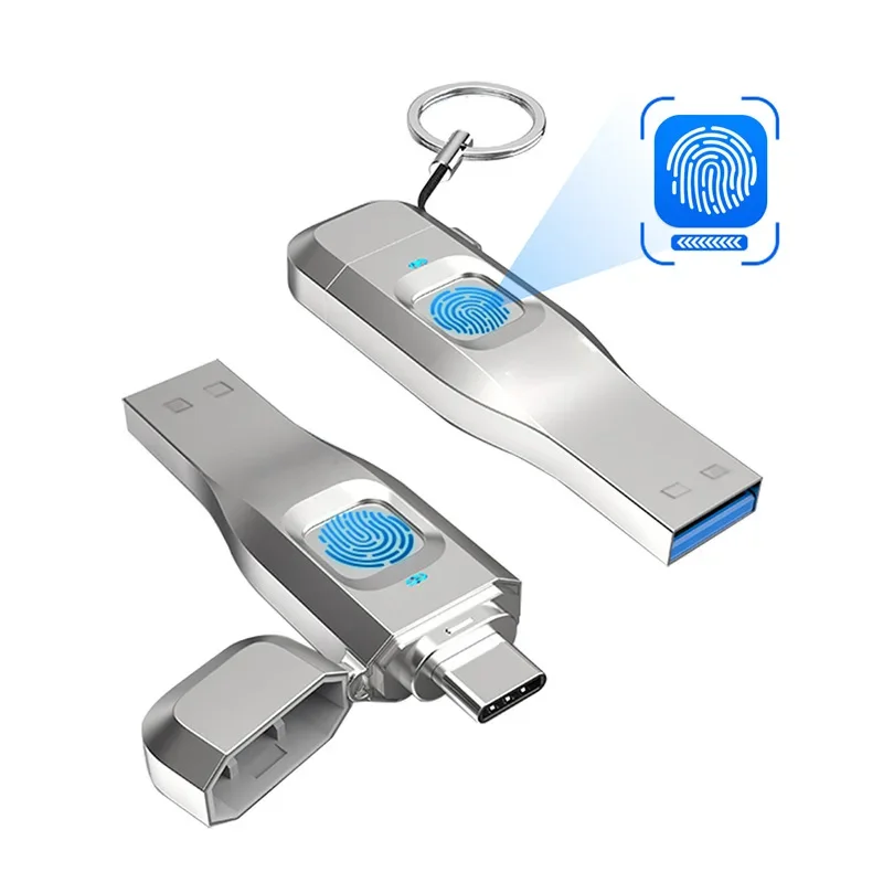 

Fingerprint USB Flash Drive Metal OTG Pendrive USB3.0 Type C for Laptop Phone 128GB 64GB 32GB Lock Thumbdrive Jump USB Disk