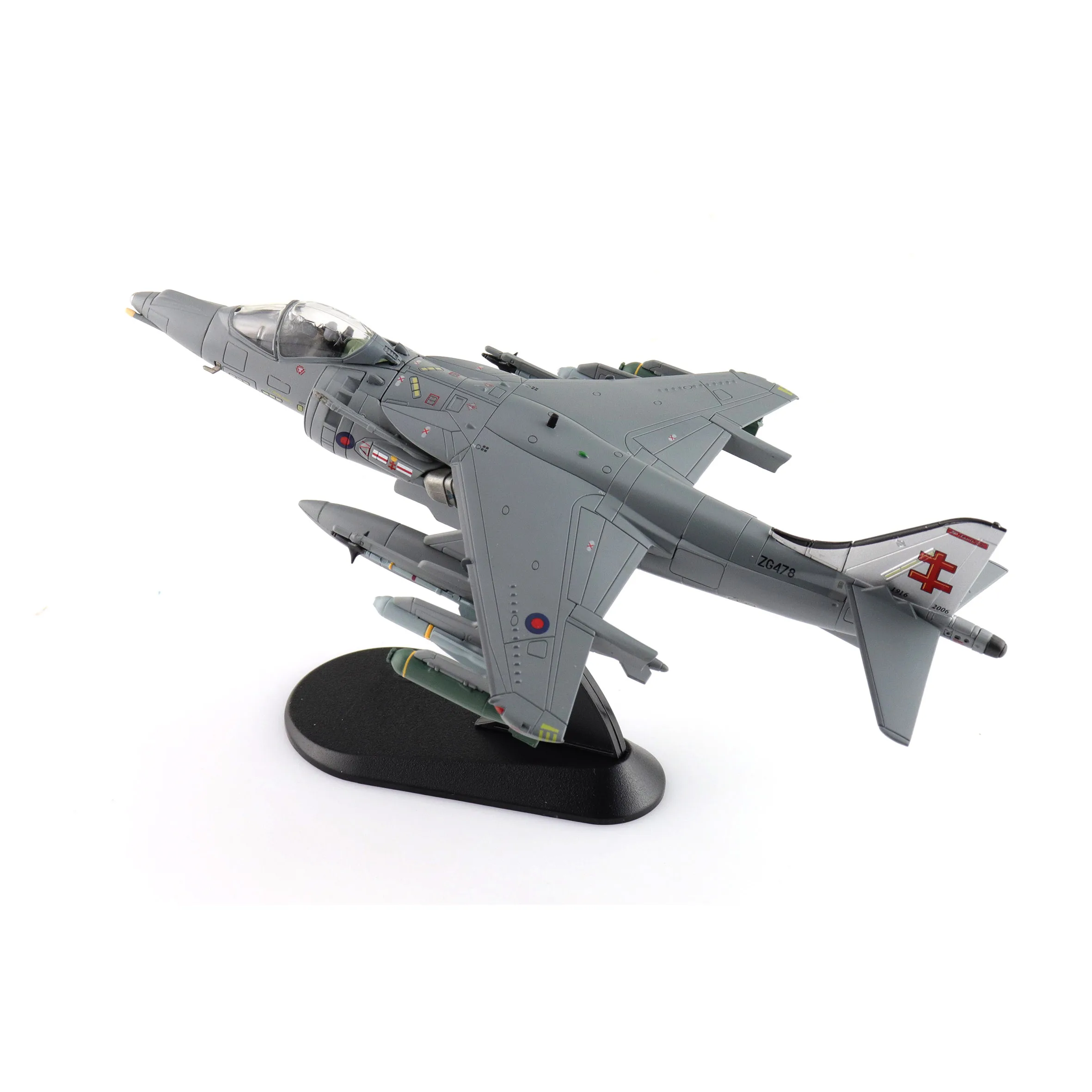 

1:72 HA2651 Модель истребителя Британского Харьера GR.9A 41-й эскадрильи 2006 г. Коллекционная модель из сплава (для взрослых)