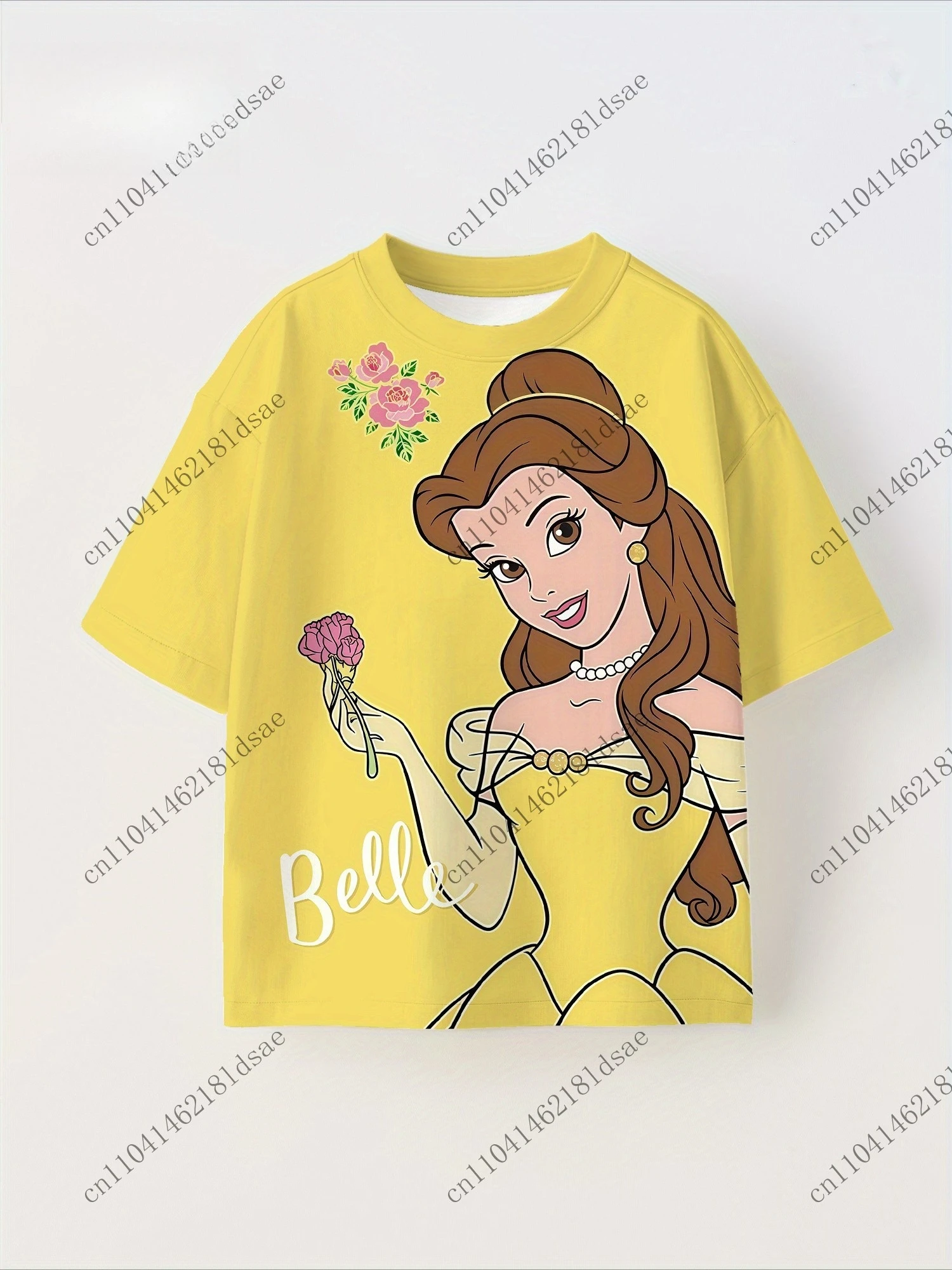 تي شيرت مطبوع ثلاثي الأبعاد ملابس صيفية Kawaii بأكمام قصيرة ملابس علوية قصيرة تي شيرت أنيمي للرجال والنساء والكبار والأطفال بوليستر أصفر قصير #3