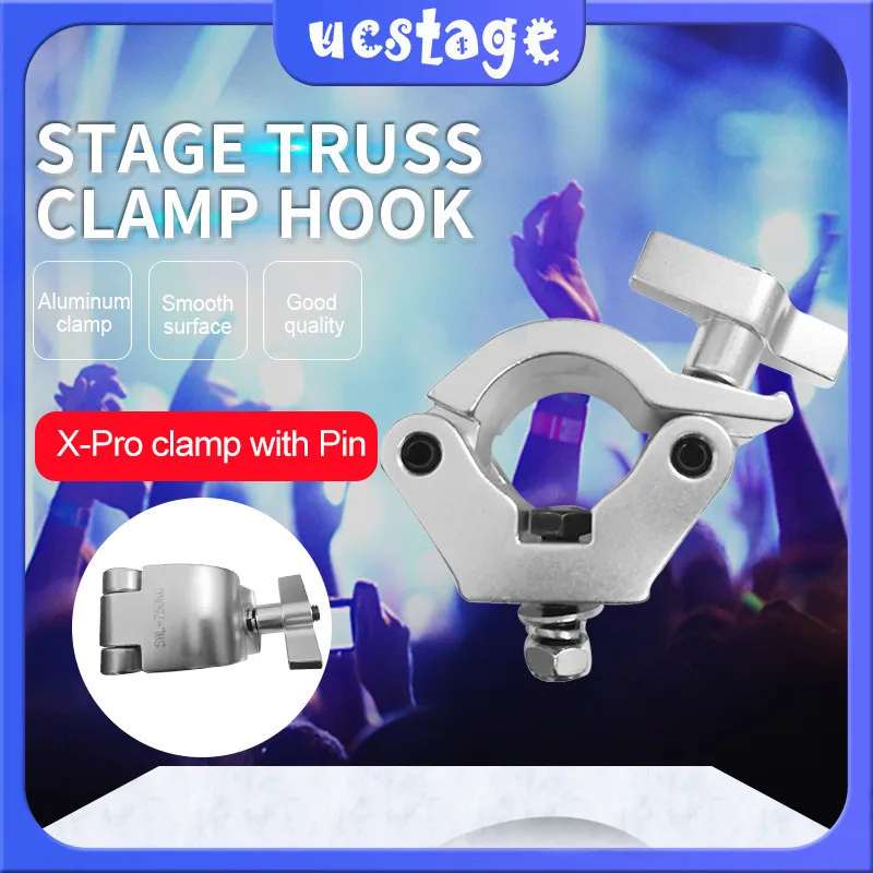 

X-Pro Clamp With Pin Truss Clamp 750kg Load-bearing Stage Light Hook Clamp For 48-51mm F34 Truss Stage Accessories