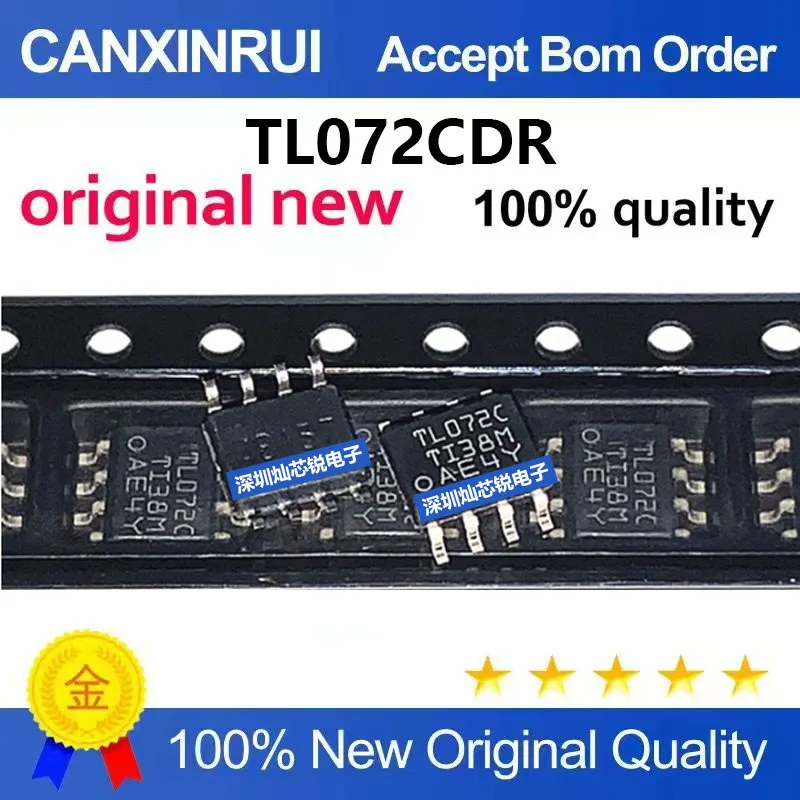 (5-100pieces)Brand new original TL072C TL072CDR SMD SOP8 low-power operational amplifier chip