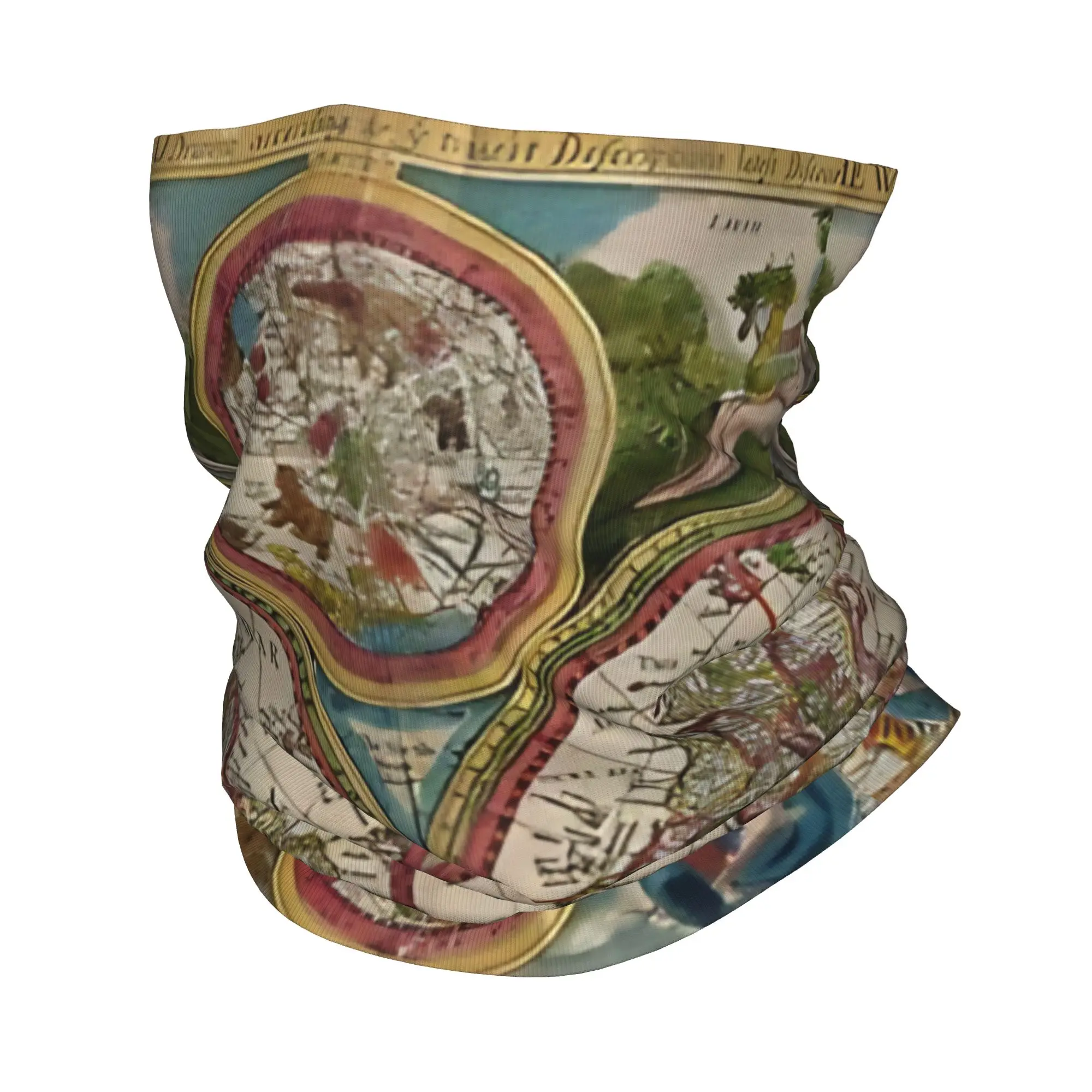 

Vintage Map of The World Balaclava Outdoor Sports Bicycle Mask Sun Protection Neck Warmer Face Cover Mask Autumn Neck Gaiter