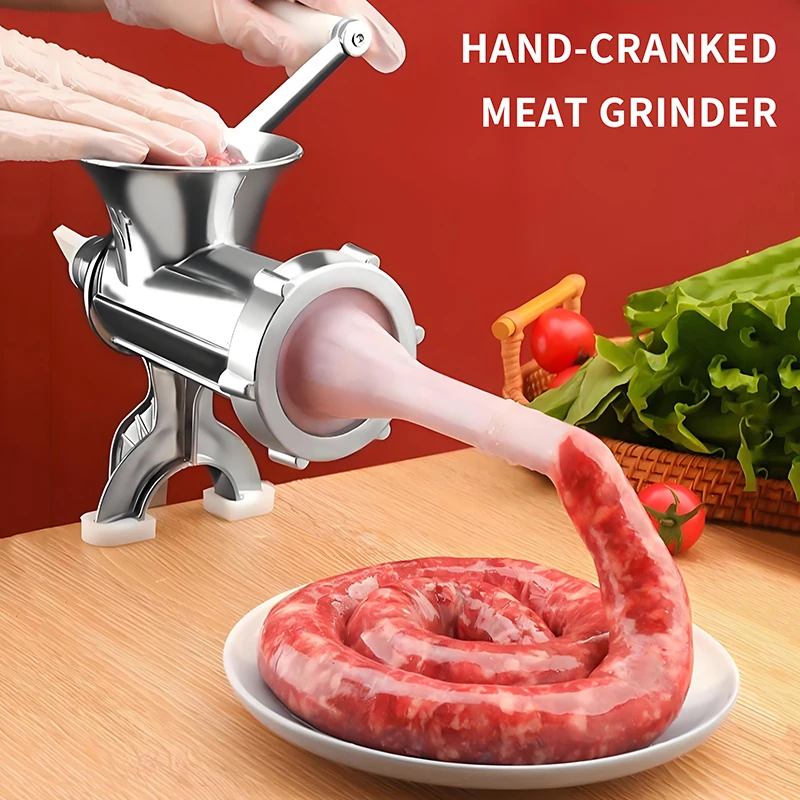 

Next-gen Manual Meat Grinder 2025, Mincer for Home Use, Sausage and Burger Patty Stuffing Funnel.