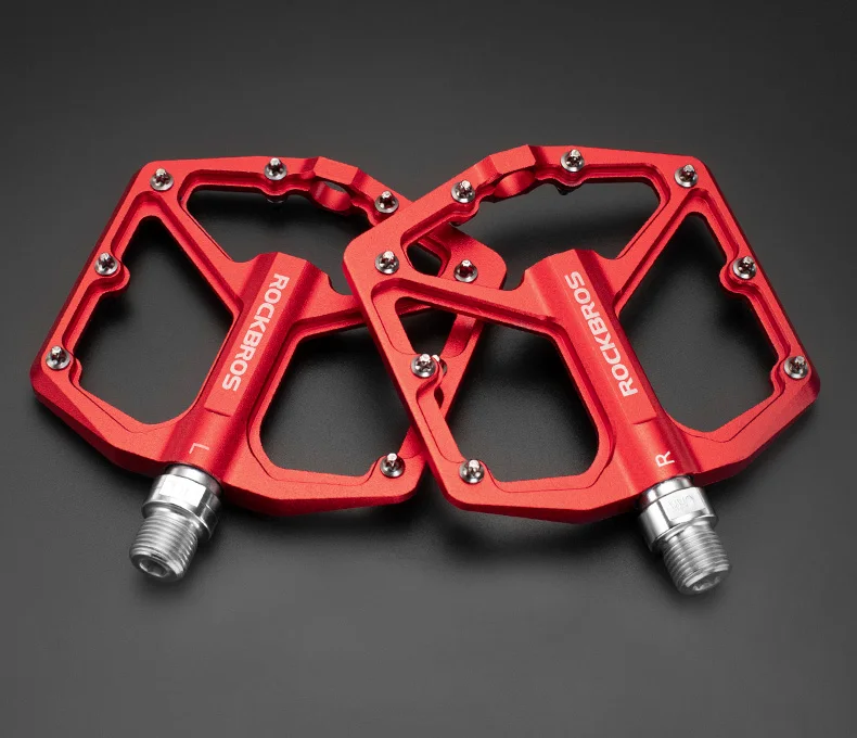 ROCKBROS Bike Pedale Aluminium Legierung Anti-slip Fahrrad Pedale Ultraleicht Versiegelt Lager einteiliges MTB Road Berg Radfahren pedal – Detail 1