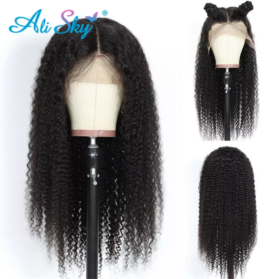 Afro Kinky Curly Brazilian HD Lace Front Wig 13x4 for Women 4x4 5x5 perruque cheveux humain human hair lace frontal Preplucked