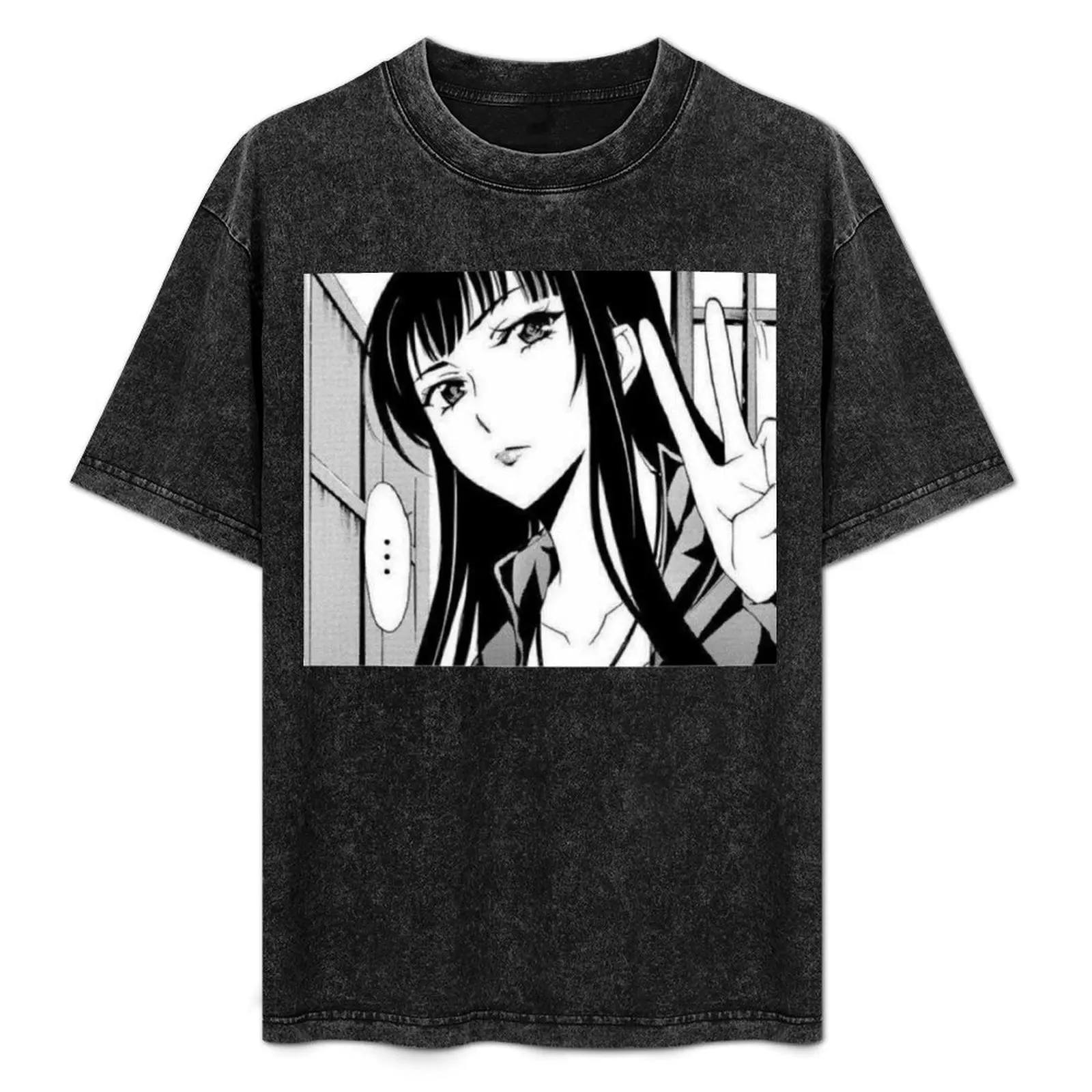 

Manga Girl: Peace Sign T-Shirt oversized graphic tee cotton man t-shirts customs design your own mens workout shirts