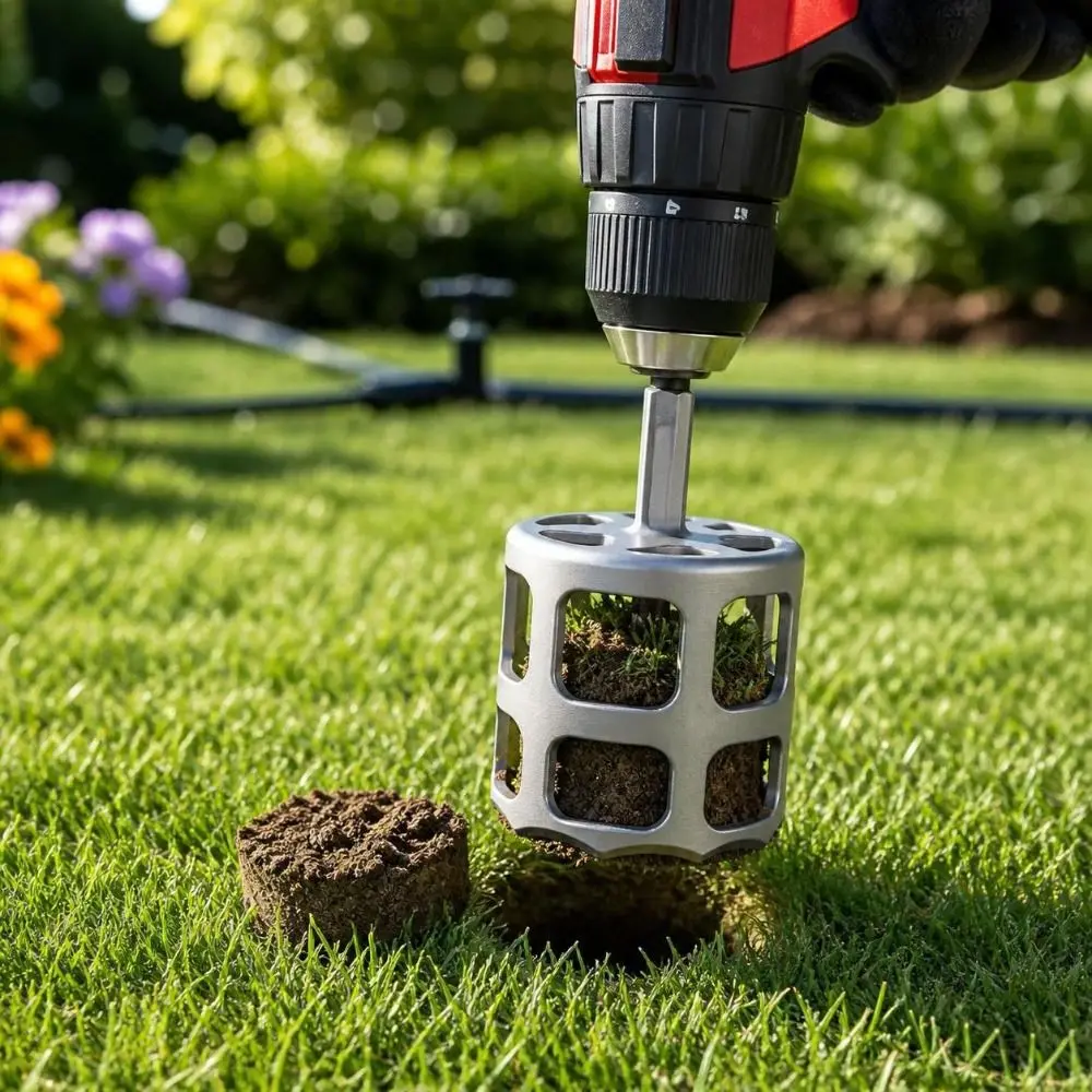 304 Stainless Steel Sprinkler Head Digging Tools Clear Overgrown Multi-Purpose Grass Sprinkler Trimmer Drill-Powered