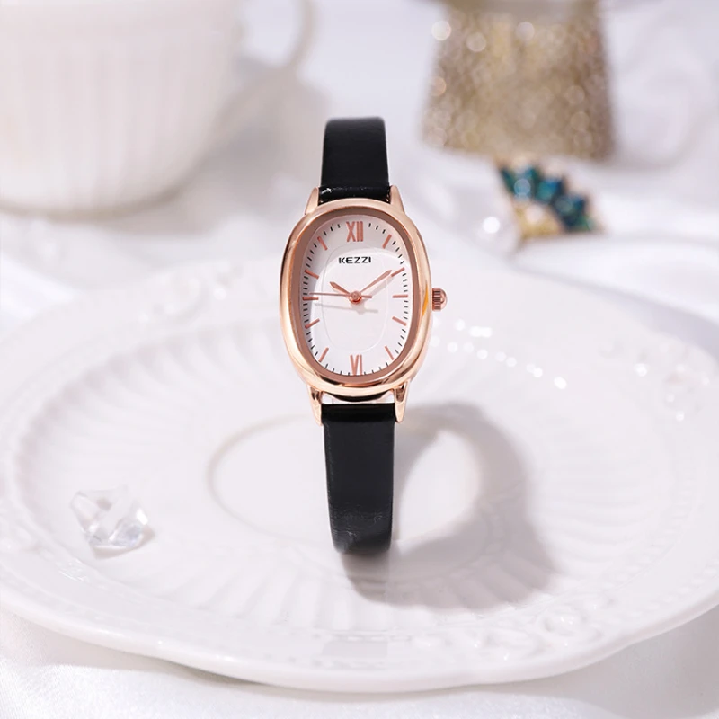 Luxury Brand Woman Watch High Quality Fashion Oval Ladies Fashion Quartz watches Leather Waterproof Watch for Women Relogio