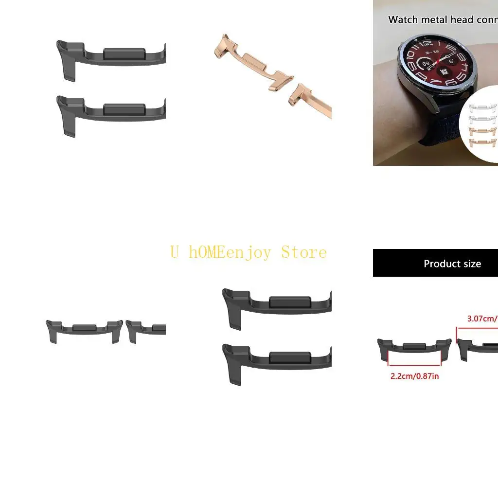 B0KF Reliable Metal Connectors for Watch 8 Device Daily Wear Ensures Durability 2pcs