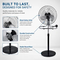 Ventilateur métallique 3 en 1 50W, hauteur réglable, pour sol, table et mur, jusqu'à 130 cm, pour usage domestique 6