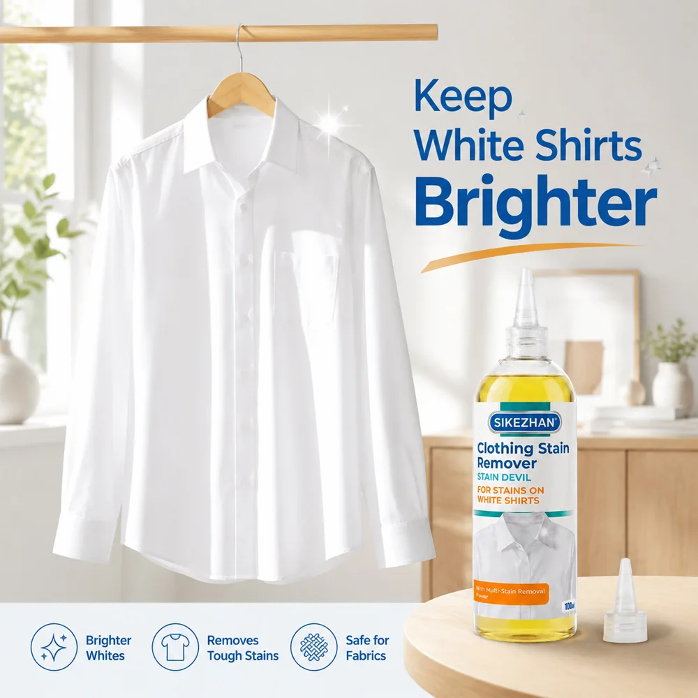 Clothing Stain Remover for White Shirts Shirt Collar Sweat Stain Cleaner Tough Fabric Stain Removal Laundry Care Accessories Kit