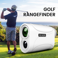 REVASRI Golf Laser Rangefinder 6X Monocular Distance Measuring Range Finder with Flag Locking Vibration and Slope Compensation
