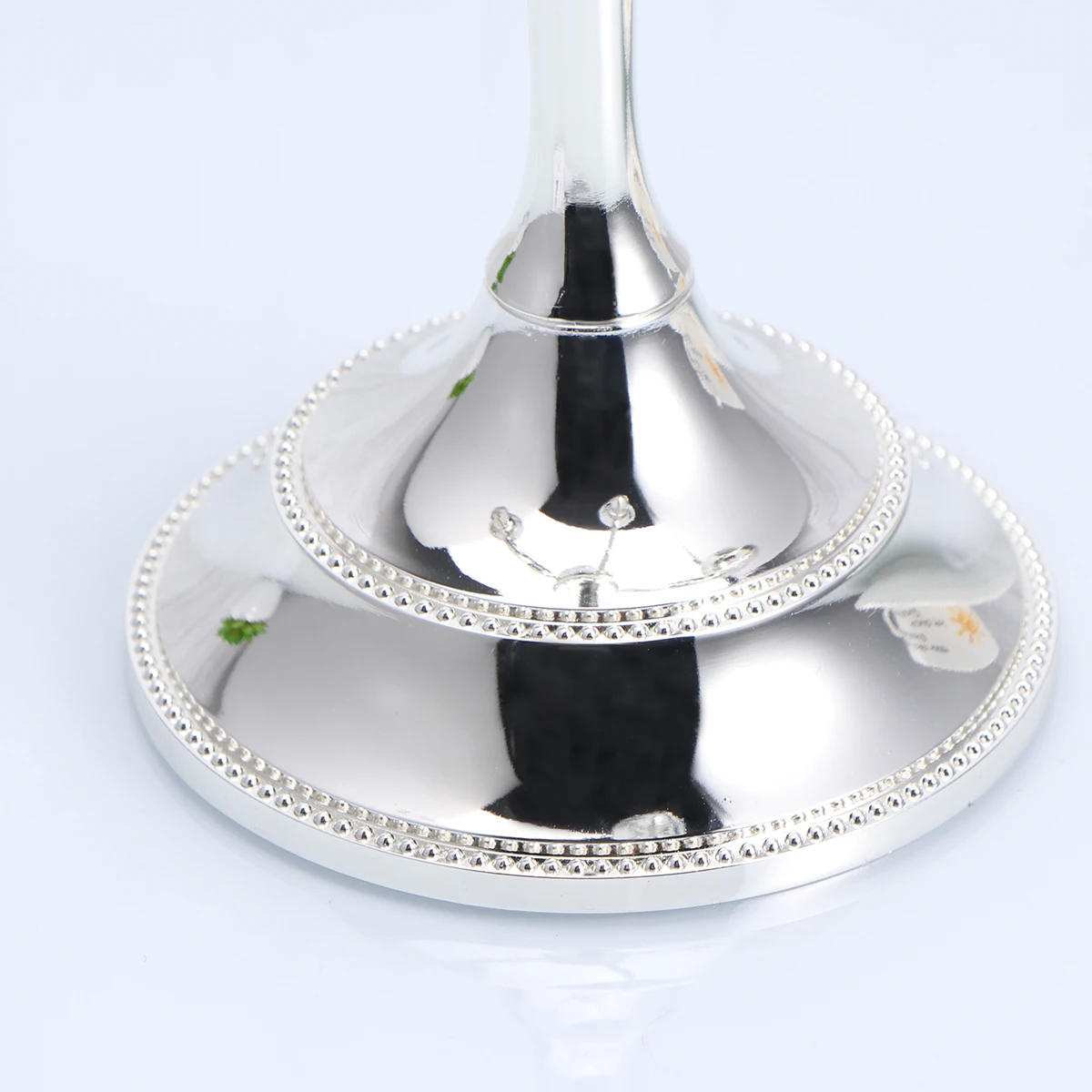 

Wedding Candlestick Decor Alloy Silver Tone Holiday Party Table Centerpiece Reusable Home Decoration for Christmas