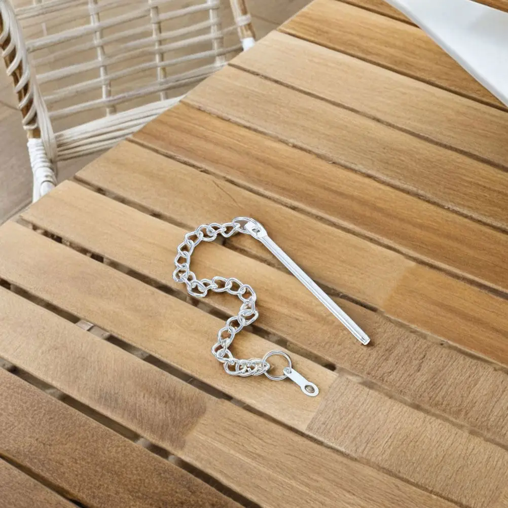 4Pcs Metal Patio Umbrella Pin Chain Outdoor Umbrella Stabilizer for Windy Conditions Garden Parasol Fixing Strap Weather