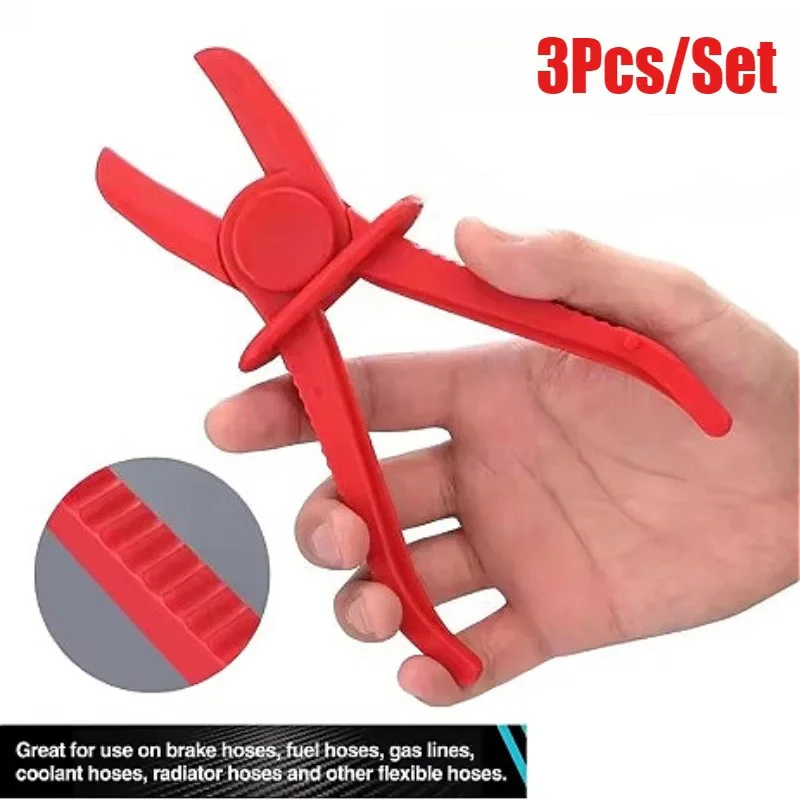 

3Pcs/Set Nylon Hose Clamp Tool Brake Fuel Water Line Clamp Plier Hose Pinch Off Pliers for Brake Hose Fuel Hoses Flexible Hoses