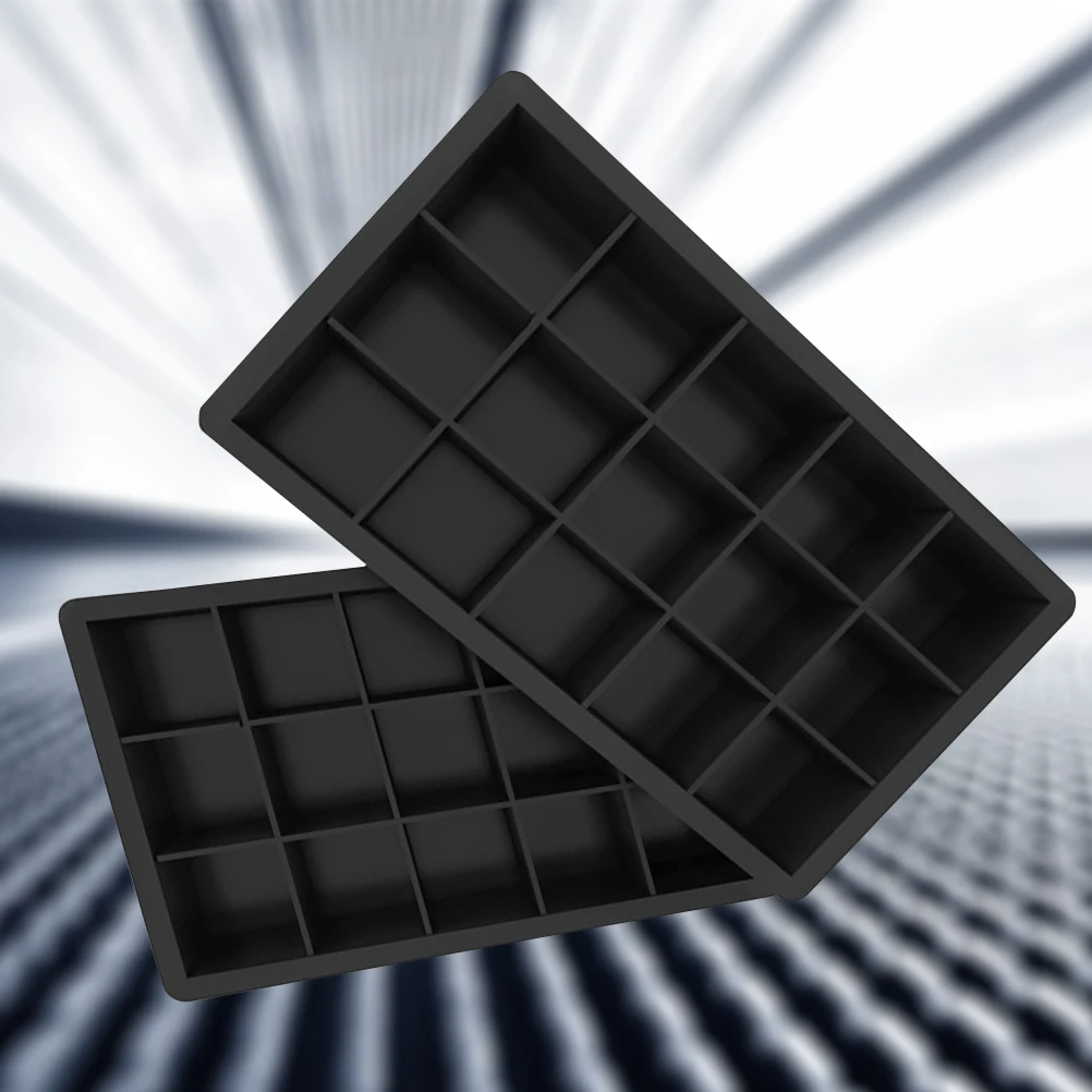 

2 PCs Silicone Ice Tray Cube with Lid Trays Lattice Chocolate Moulds Molds The Circle