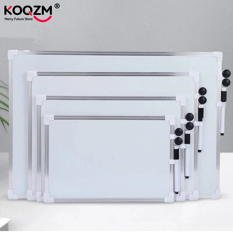 Wall-Mounted Double-Sided Magnetic Aluminum Whiteboard With Two Magnets And Whiteboard Marker With Eraser For Teaching Learning