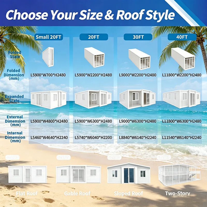 Customized Folding Container Modular Prefabricated Steel Building Temporary Office Construction Site Worker Accommodation