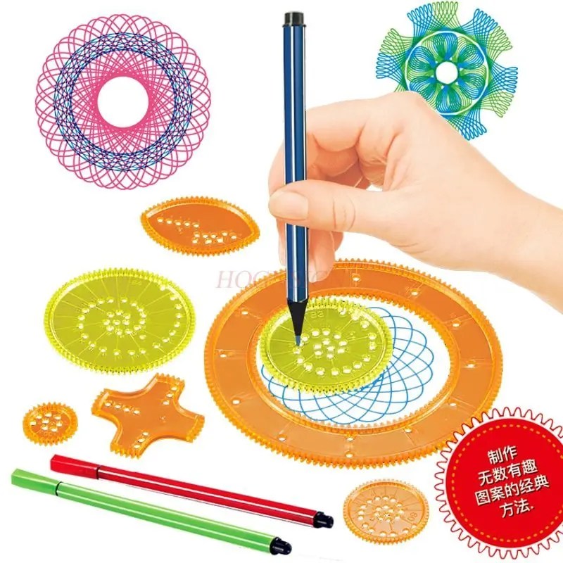 28 pçs/set Versátil e Versátil Régua Conjunto Mágico Engrenagem Círculo Desenho Régua Cartaz Manuscrito Modelo de Desenho Multi funcional