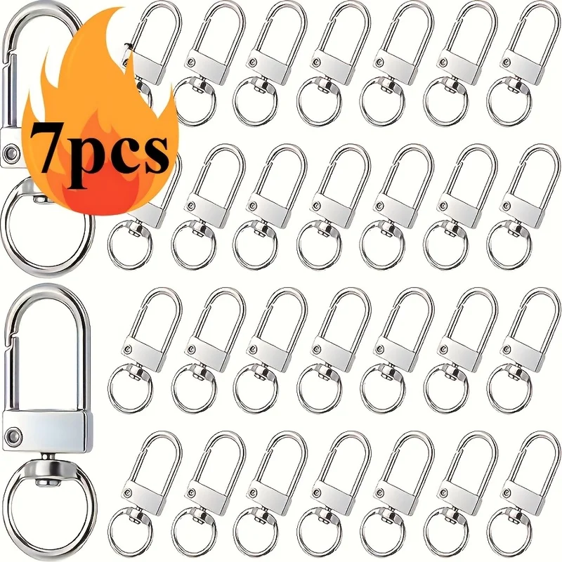 7pcs Lobster Claw Buckle Rotating Hook, Used for Bag Connector Making, Used for, Metal Lanyard Clip, Hook,