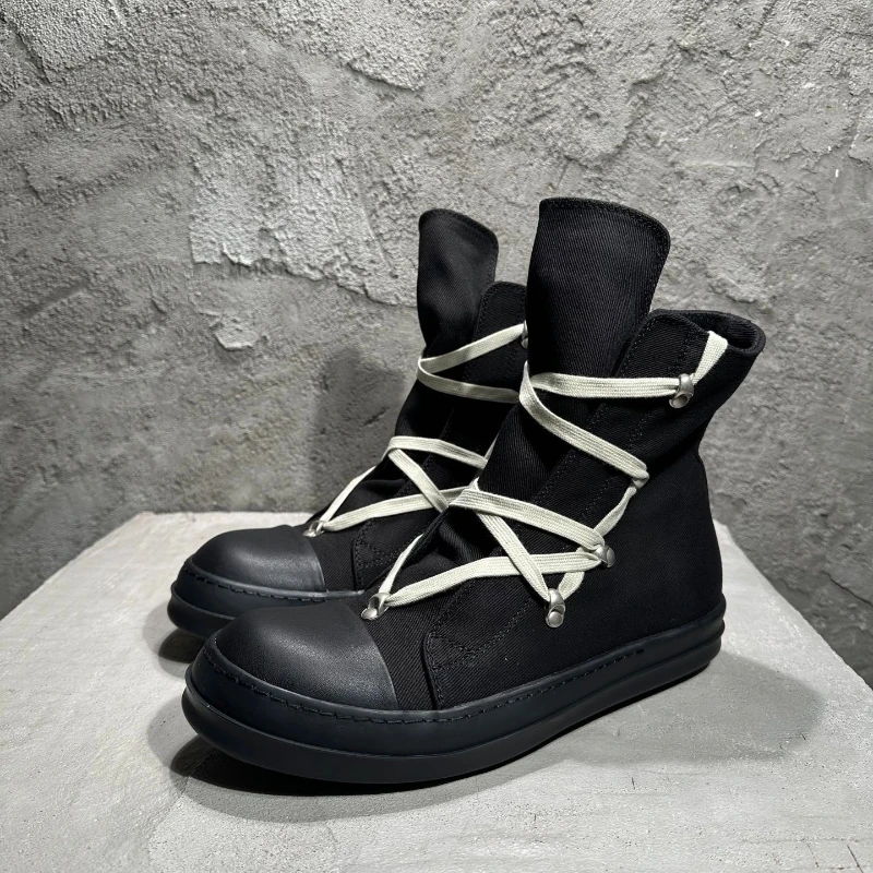 

2025AW/высококачественные парусиновые ботинки с пентаграммой для мужчин и женщин, повседневные модные удобные кроссовки, мужская универсальная обувь