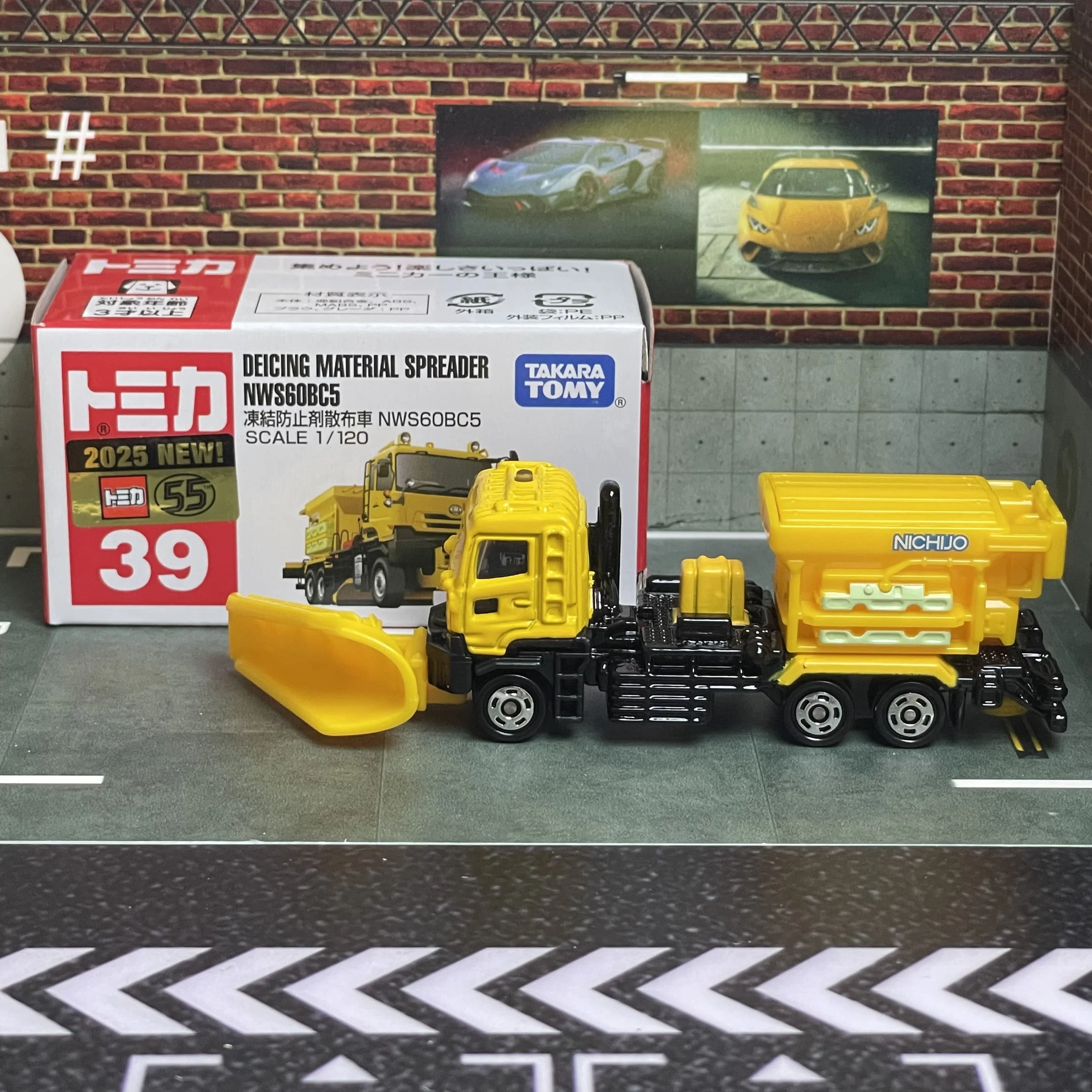 Takara Tomy Tomica No.39 pulvérisateur antigel NWS60BC5 voiture alliage véhicule à moteur moulé sous pression modèle en métal enfants cadeau de noël jouets pour garçons