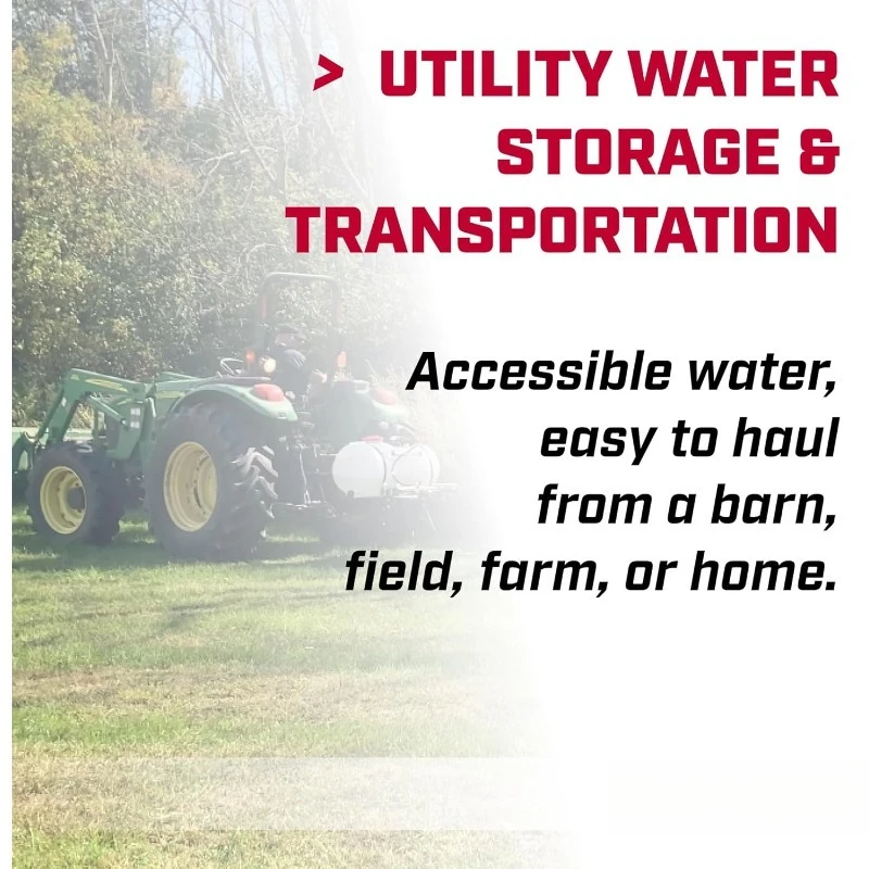 98142：40ガロン水貯蔵タンク、ユーティリティ水タンク、給水、農場、面積、庭園、果樹園用、半透明