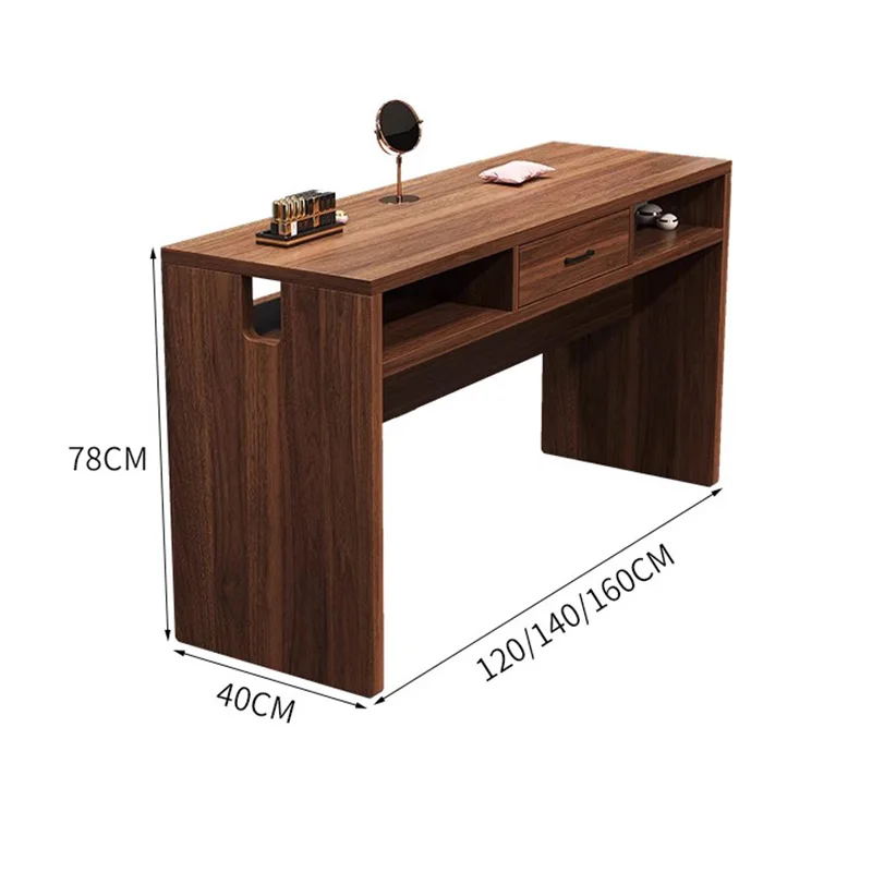 American Vintage Nail Table Premium Classic Multifunctional Narrow Manicure Table With Storage Design Стол Маникюрный Furniture