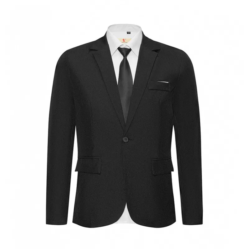 Men suit jacket Korean style leisure 1 grain buckle slim-fit solid color blazer