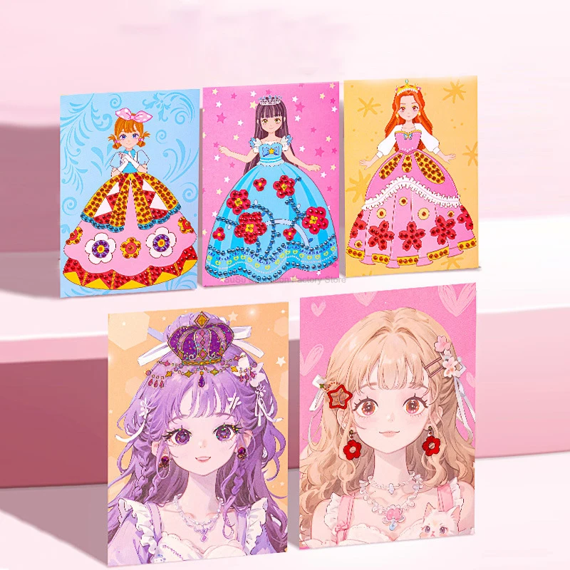 Kawaii Coloring DIY Princess Makeup Set  Arts and Crafts Kids Girls Children Toy Book Lover Gifts Art Supplies image 3