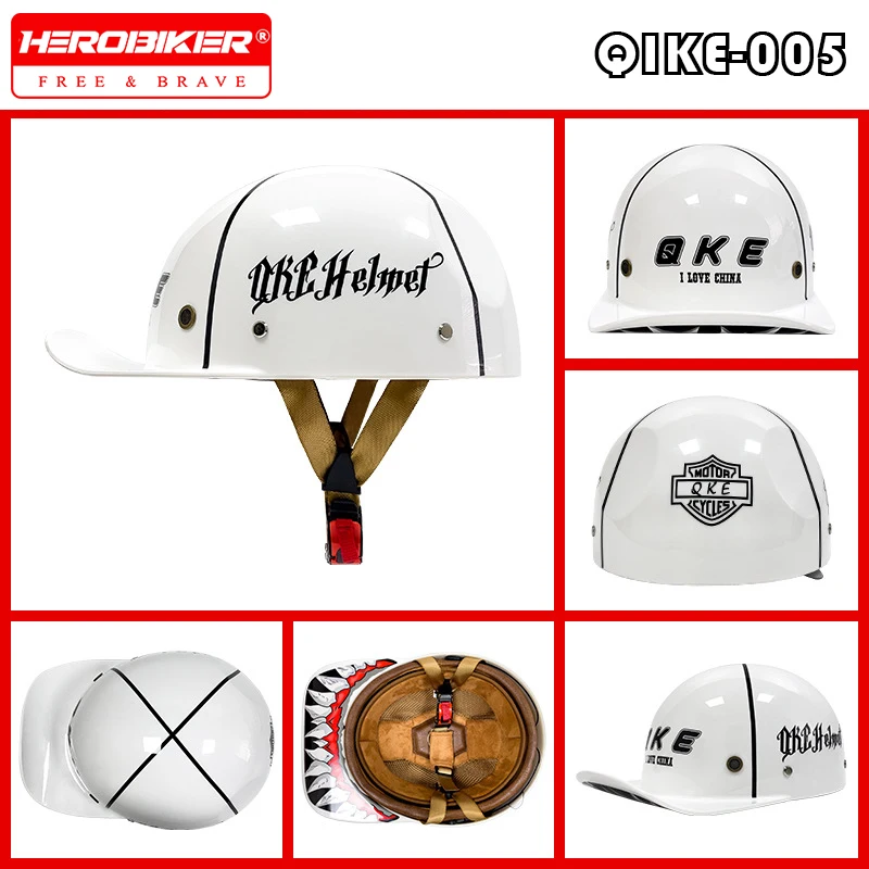 

Retro Motorcycle Helmet Men Women Fashion Baseball Cap Motorbike Riding Half Helmet DOT Certification Moto Helmet Vintage
