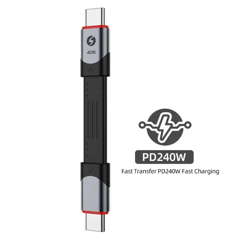 Cable transmisión USB4 tipo C, línea datos tipo C macho a macho, 40Gbps, 240W, envío rápido