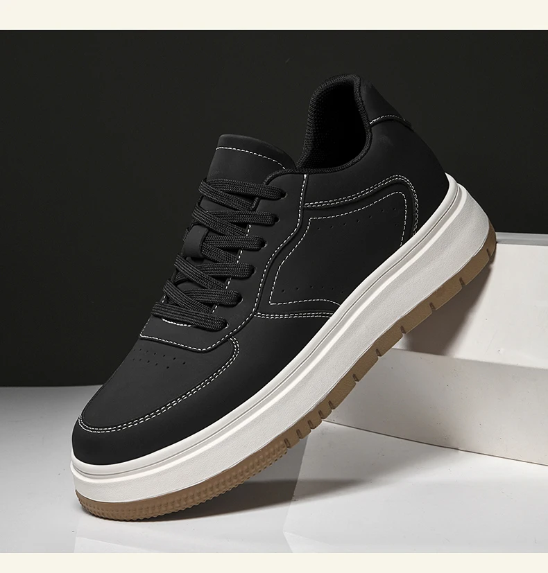 New Height-increasing Shoes for Men: 10CM-8CM-6CM Invisible Height-increasing Sports Shoes, White Sports Shoes, Large Size 37-44