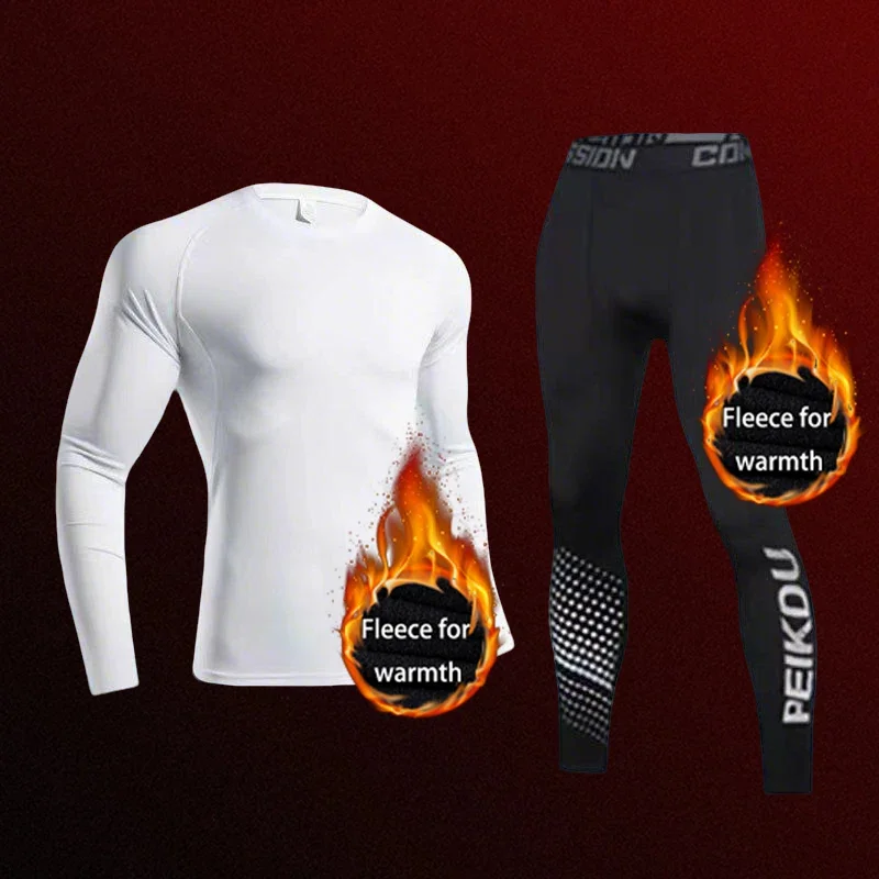 2025 Men's innerwear set, warm for autumn and winter, sweat-absorbing and breathable for sports