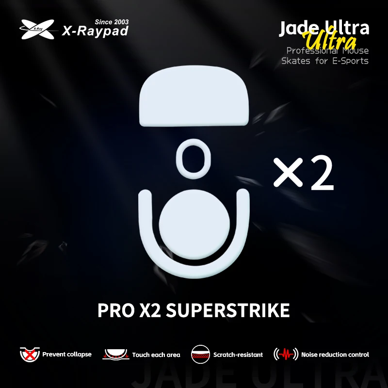 X-Raypad Jade Ultra Masterful Mouse Skates for PRO X SUPERLIGHT 2/ X2 SUPERSTRIKE