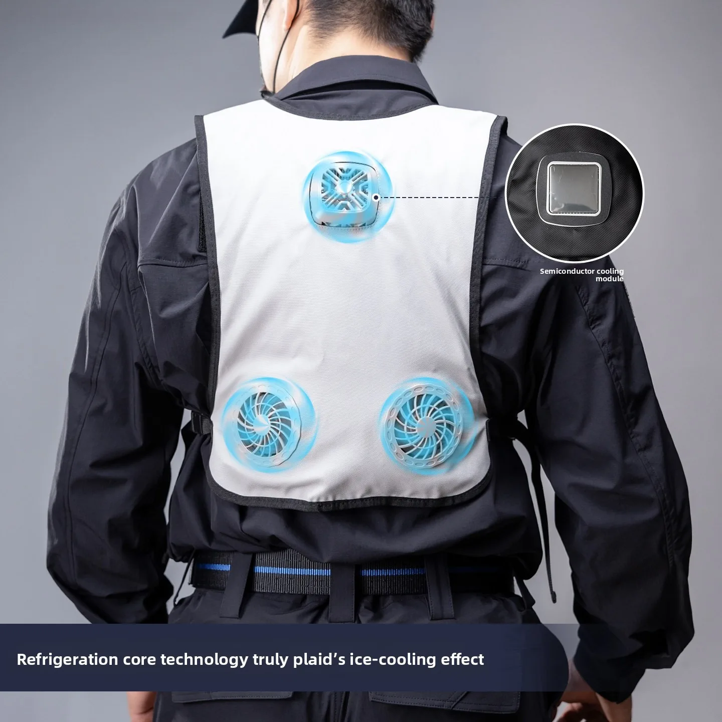 Lightweight Semiconductor Cooling Air Conditioning Vest Multifunctional Summer Outdoor Heat Relief Waistcoat