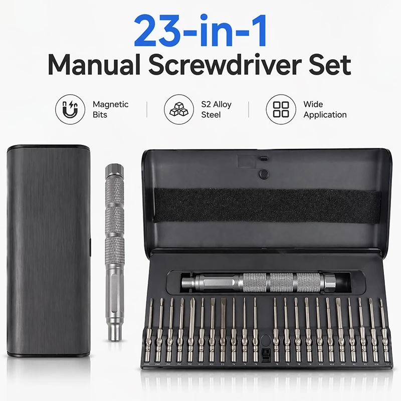 professional-23in-1-precision-screwdriver-set-aluminum-alloy-ejector-magnetic-inner-box-23-in-1-repair-tool-for-phone-pc-watch