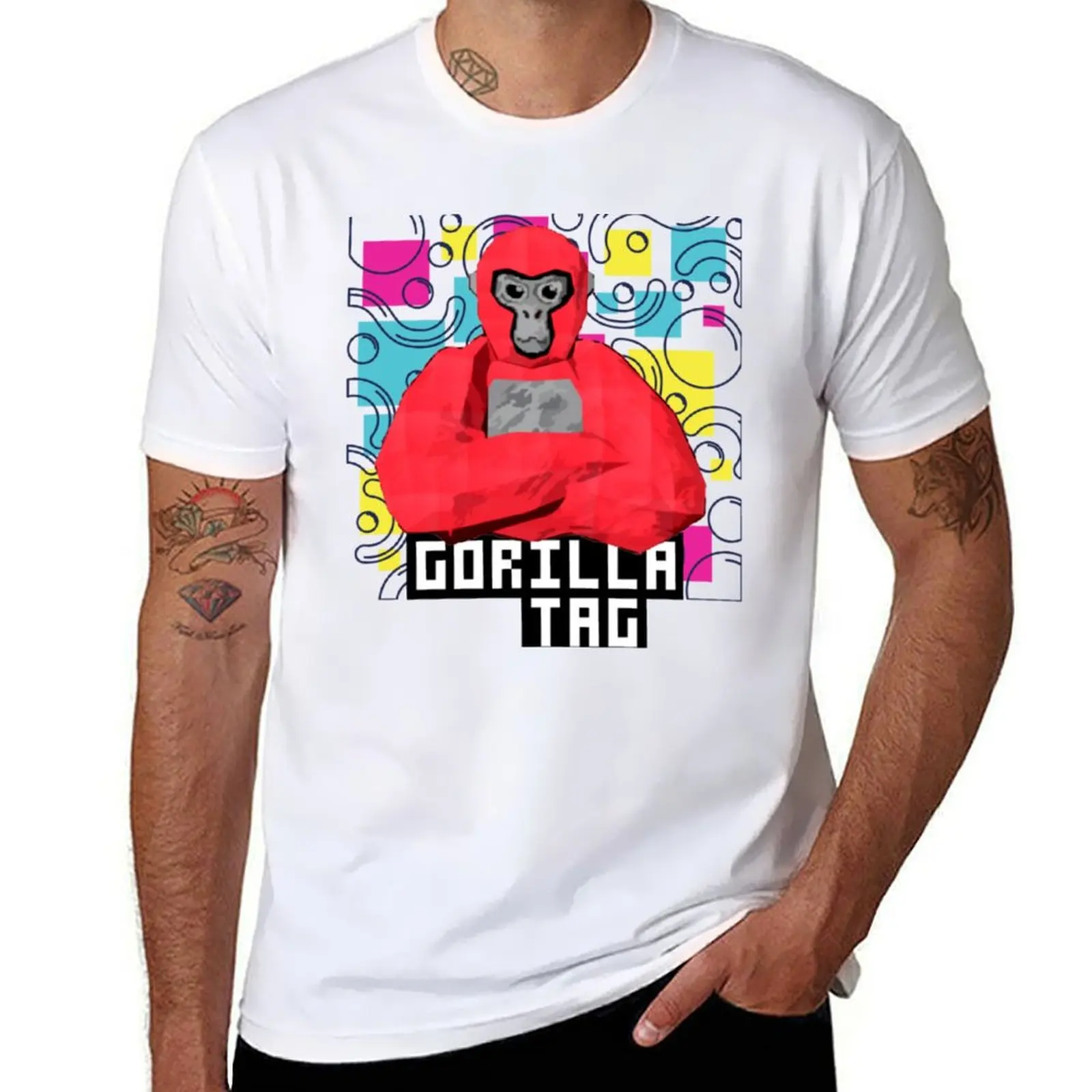 

Gorilla Tag cools red 4 T-Shirt t shirt man casual funny t shirts dark humor t shirt men 100% cotton luxury brand T-shirt
