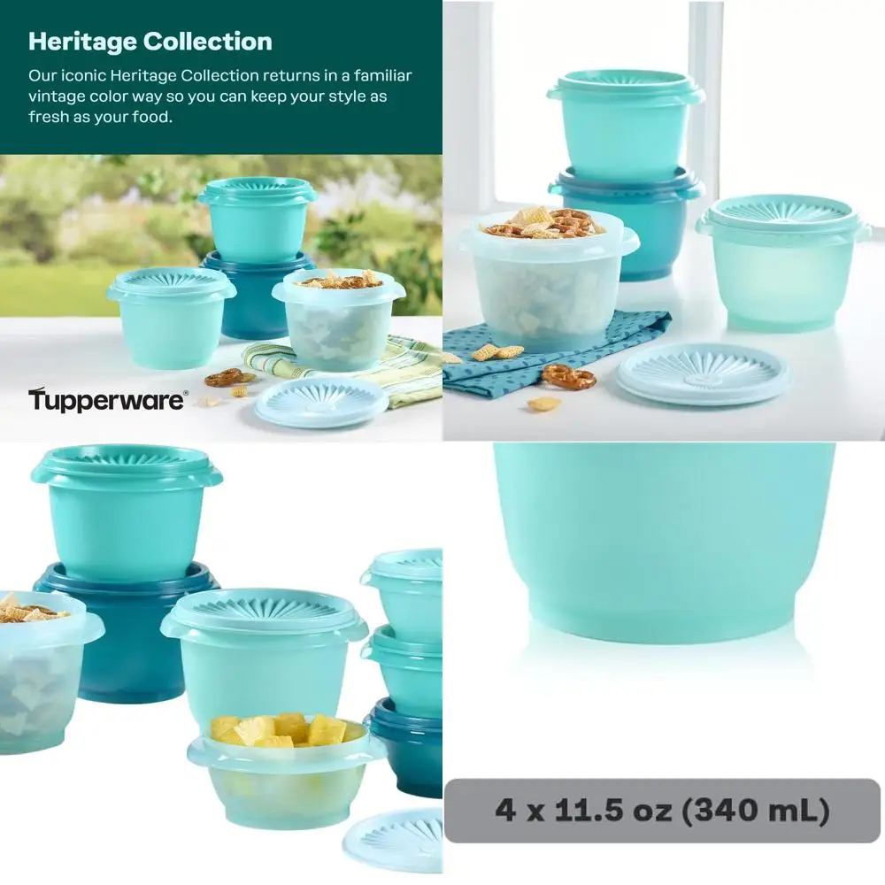 

Винтажный зеленый набор контейнеров для хранения продуктов питания, 16 предметов, можно мыть в посудомоечной машине, без BPA (8 контейнеров, 8 крышек)