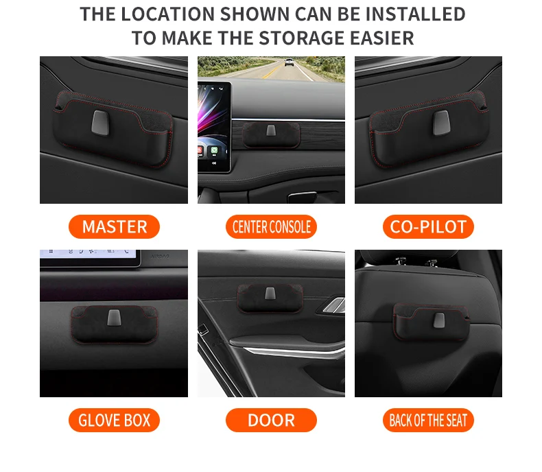Neue Auto Sonnenschirm Gläser Rahmen Kreative Sonnenschirm Sonnenbrille Lagerung Box Multifunktionale Telefon Karte Lagerung Box Klebstoff Typ – Detail 20
