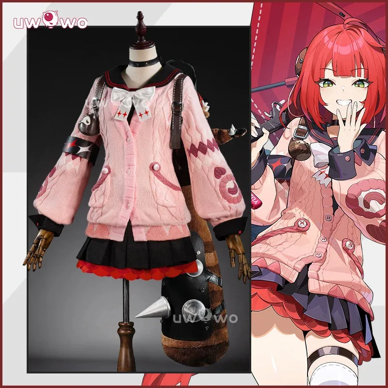 qq28LQUWOWO Collab-Serie: Spiel Zenless Zone Zero ZZZ Ukinami Yuzuha Cosplay-Kostüm mit Tasche Halloween C